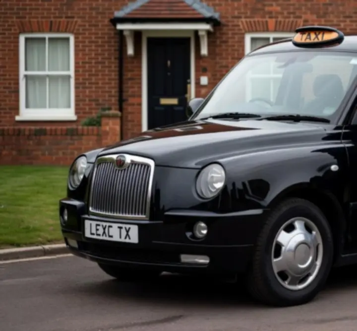 Professional taxi driver ready to pick up a passenger